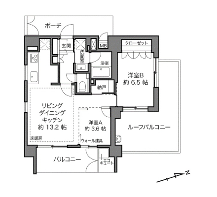 �@2LDK�{N�̊Ԏ��B